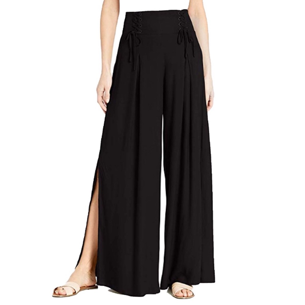 Wide leg high wasted corset pants